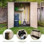53 Cubic Feet High-Density Polyethylene (Plastic) Steel Reinforced Outdoor Storage Shed - Image 2