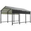 10x15_metal_carport_with_vertical_roof_black_main Patiowell 10'x15' Metal Carport with Vertical Roof, Black