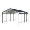 12x20_metal_carport_with_vertical_roof_black_main Patiowell 12'x20' Metal Carport with Vertical Roof, Black