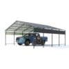 20x20_metal_carport_black_main Patiowell 20x20 ft Outdoor Metal Carport, Black