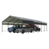 20x30_outdoor_metal_carport_black_main3 Patiowell 20x30 ft Outdoor Metal Carport, Black